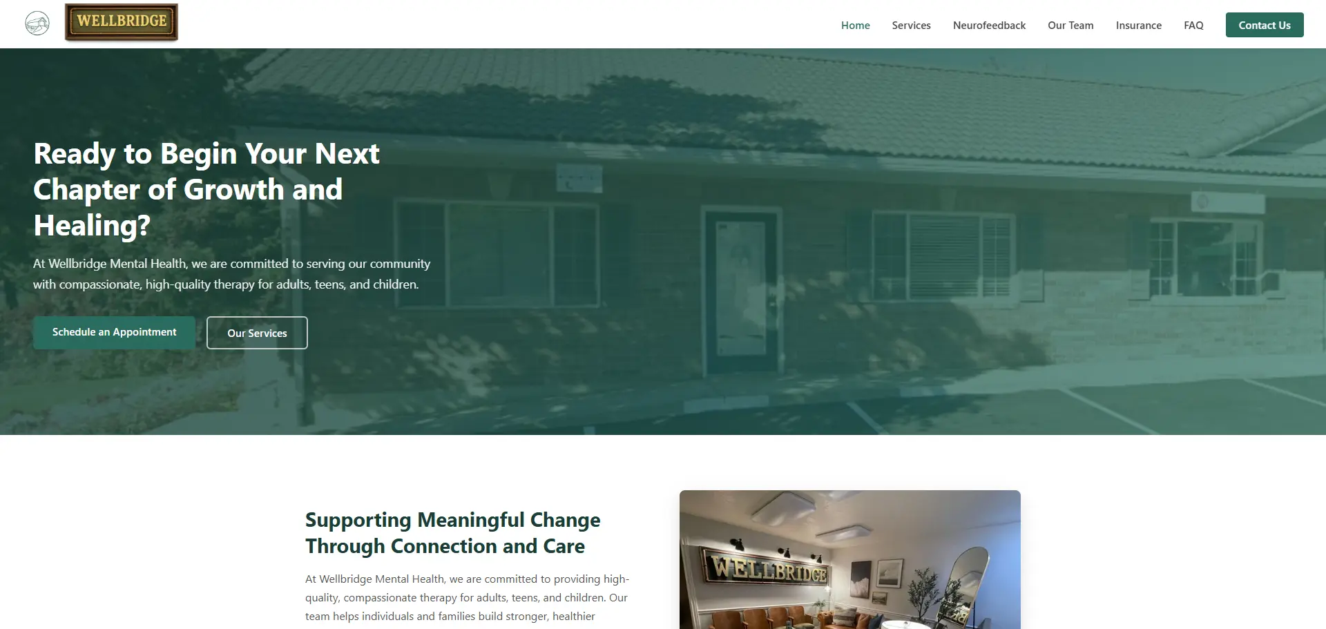Wellbridge Mental Health Website