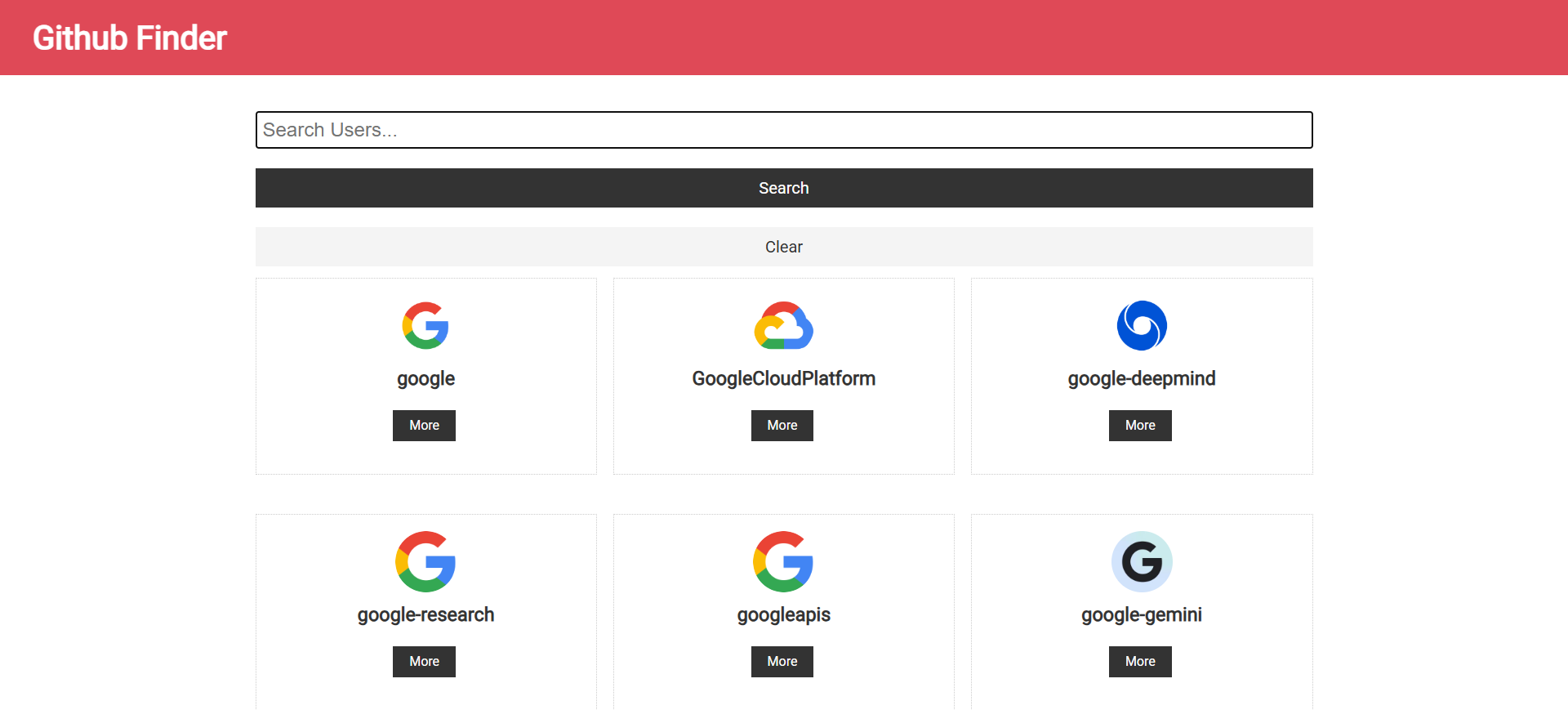 GitHub Finder
