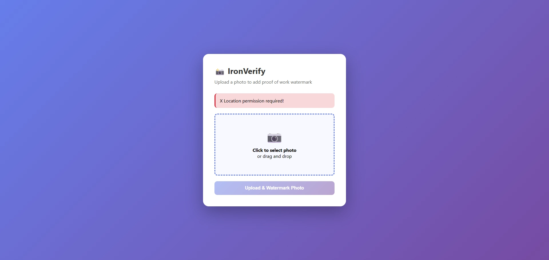 JobStamp — GPS Photo Verification Tool